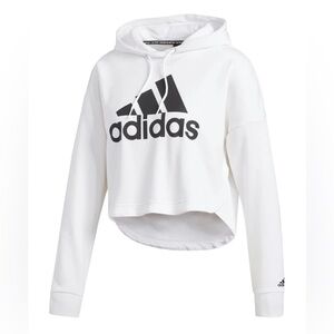 Adidas Cream Hoodie with Black Logo